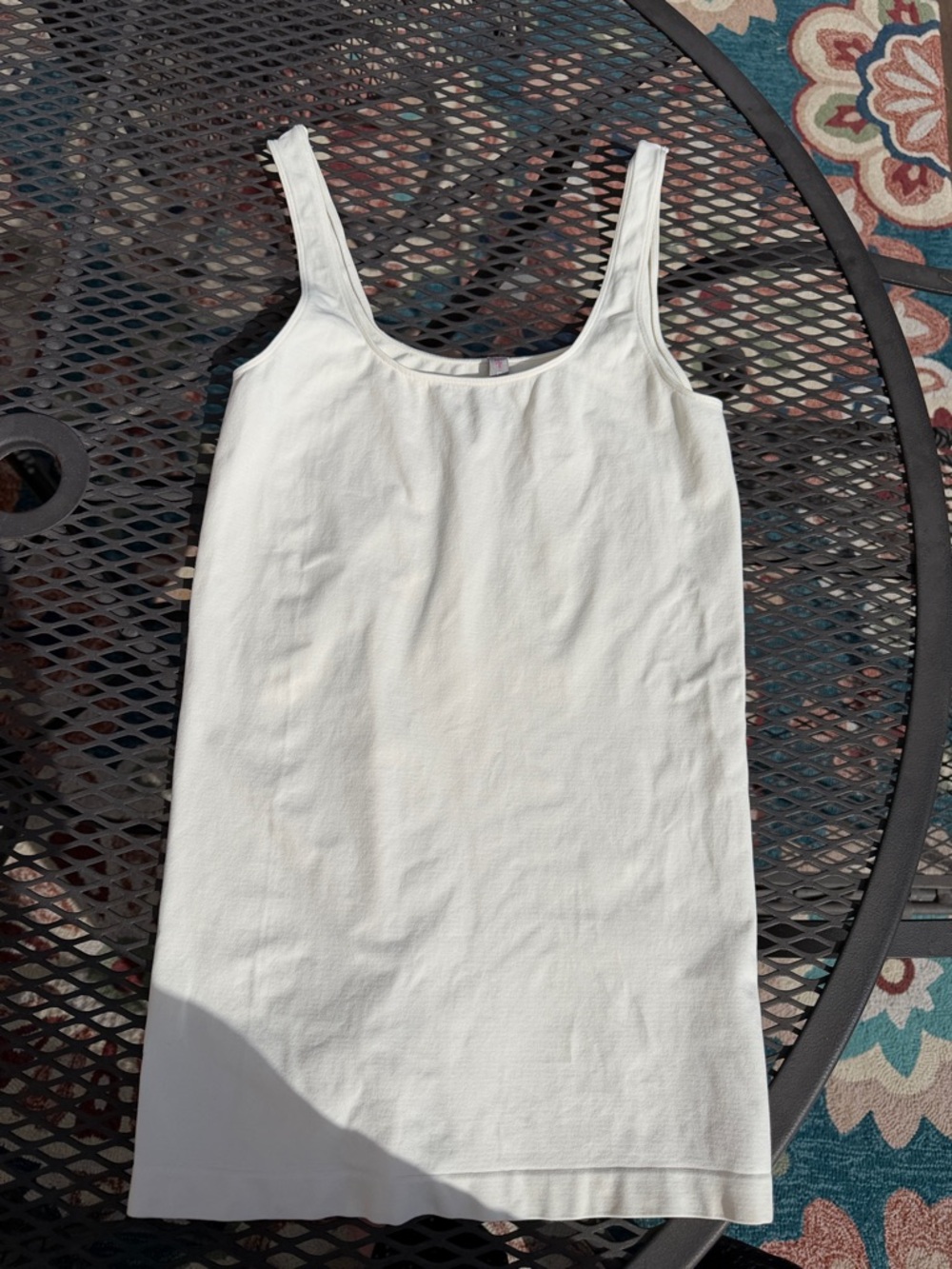 Last Tango White Ribbed Tank Top